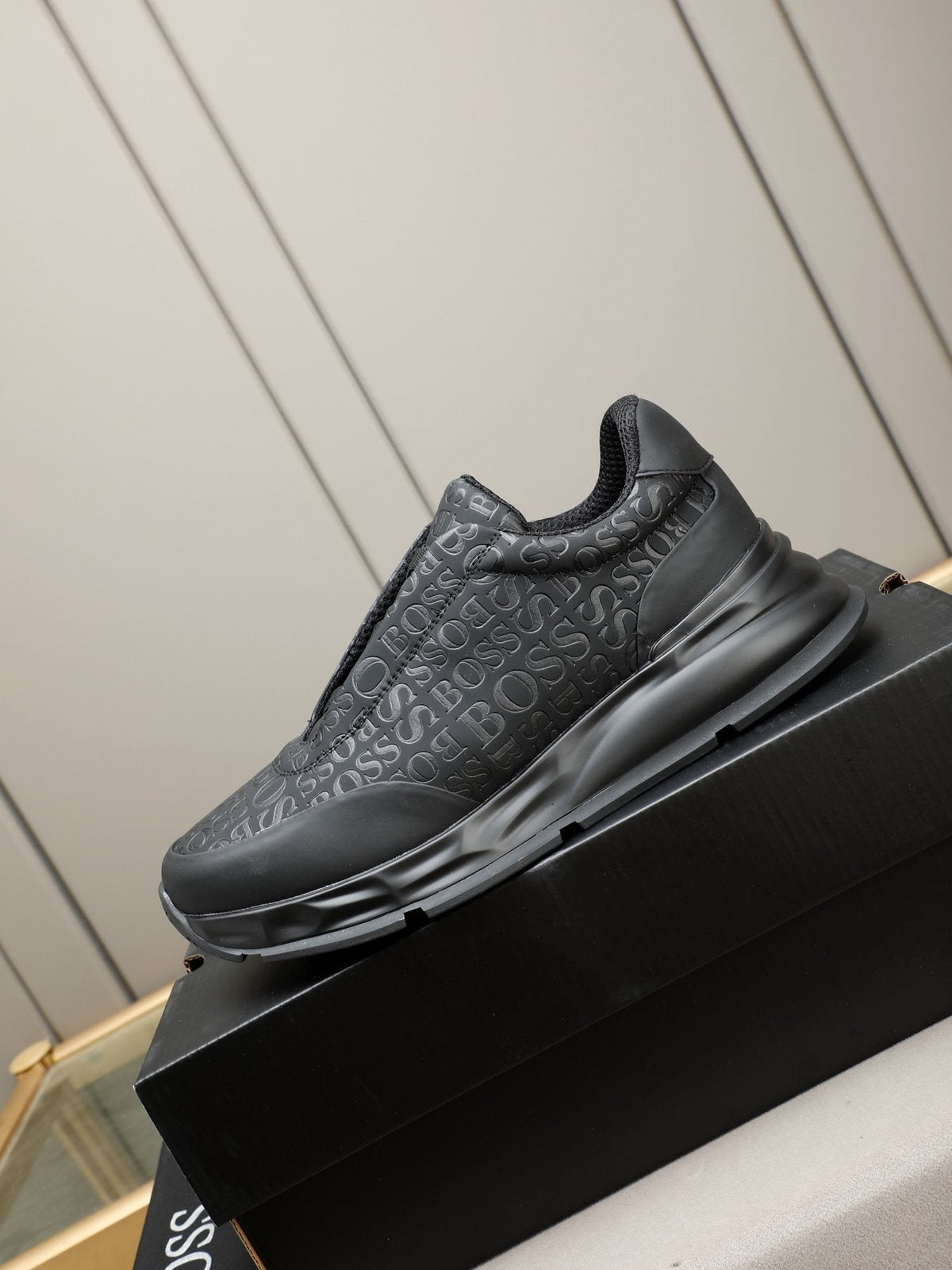 BOSS Black Logo Slip-On Sneakers — side