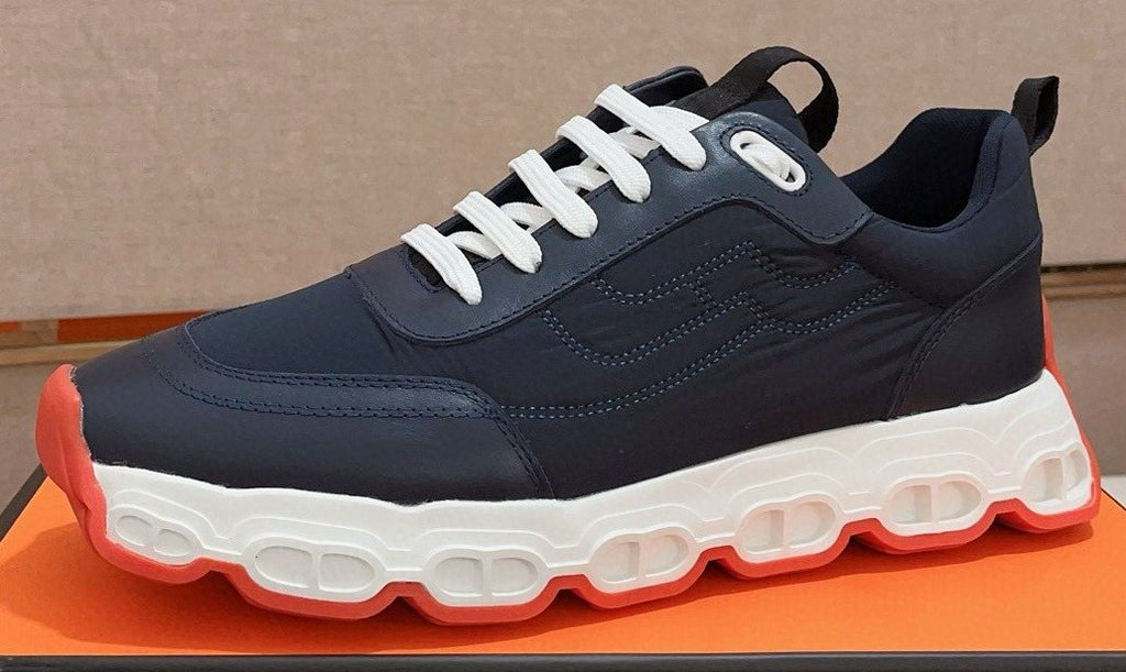 Hermès Navy & White Sneakers — hero