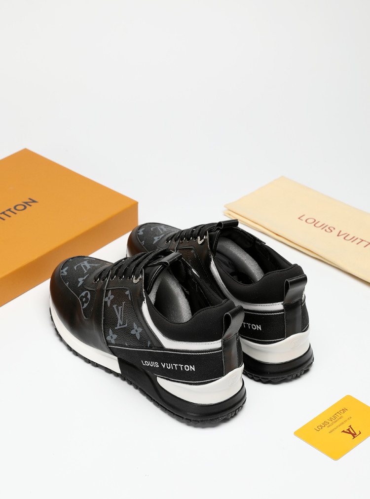 Louis Vuitton Patterned Panel Sneakers — back